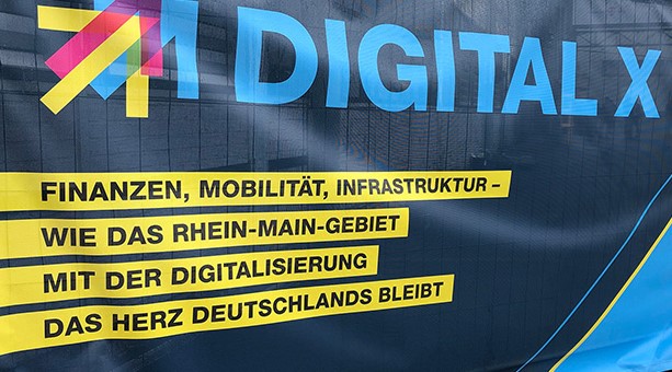 auf der Digital X in Offenbach Europas führende Digitalisierungsintiative „Digital X“ am 28. Mai. 2019 in Offenbach